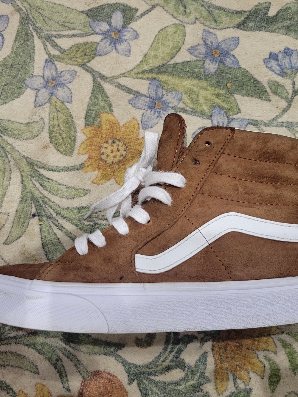Vans Brown Suede High-Top with White Side Stripe